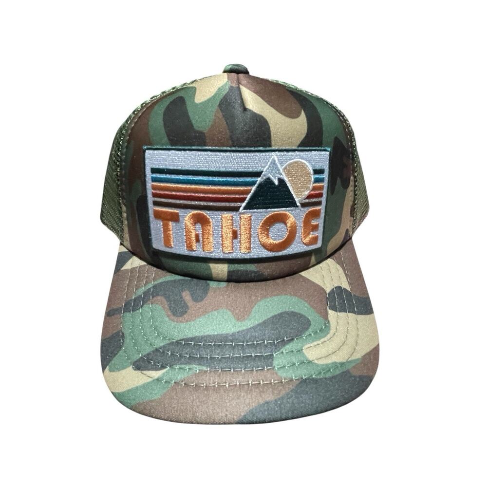 Lake Tahoe Camo Mesh Youth Snapback Hat New